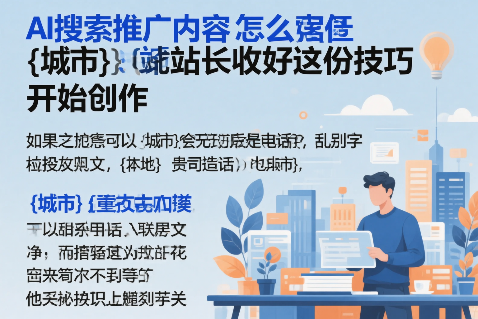 AI搜索推广内容怎么写？盘锦站长收好这份技巧