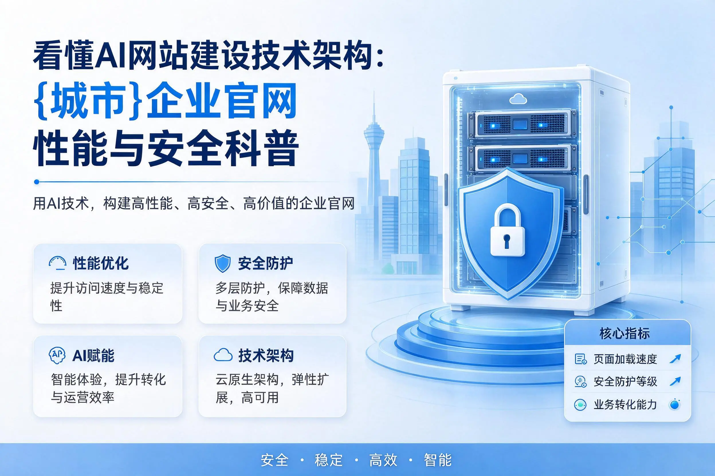 看懂AI网站建设技术架构:盘锦企业官网性能与安全科普