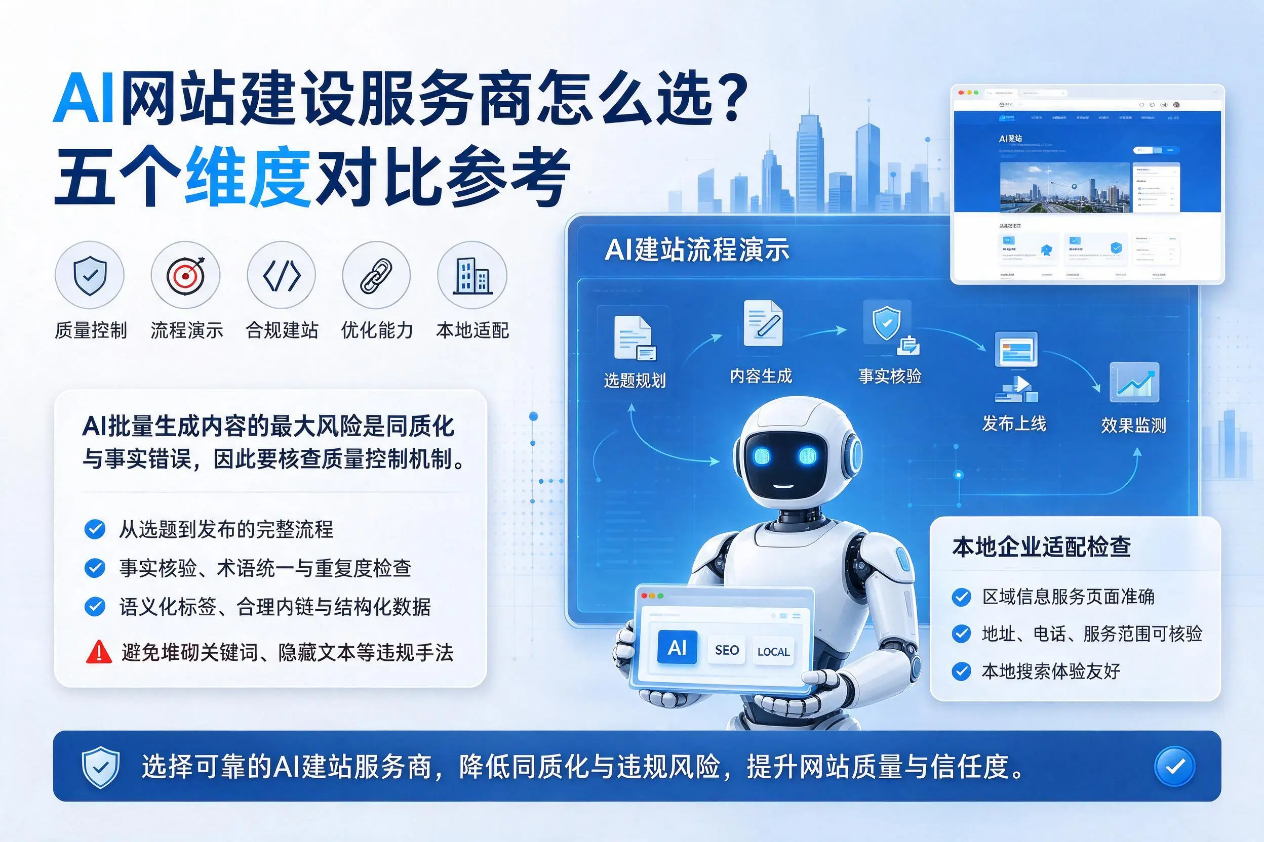 盘锦AI网站建设服务商怎么选?五个维度对比参考