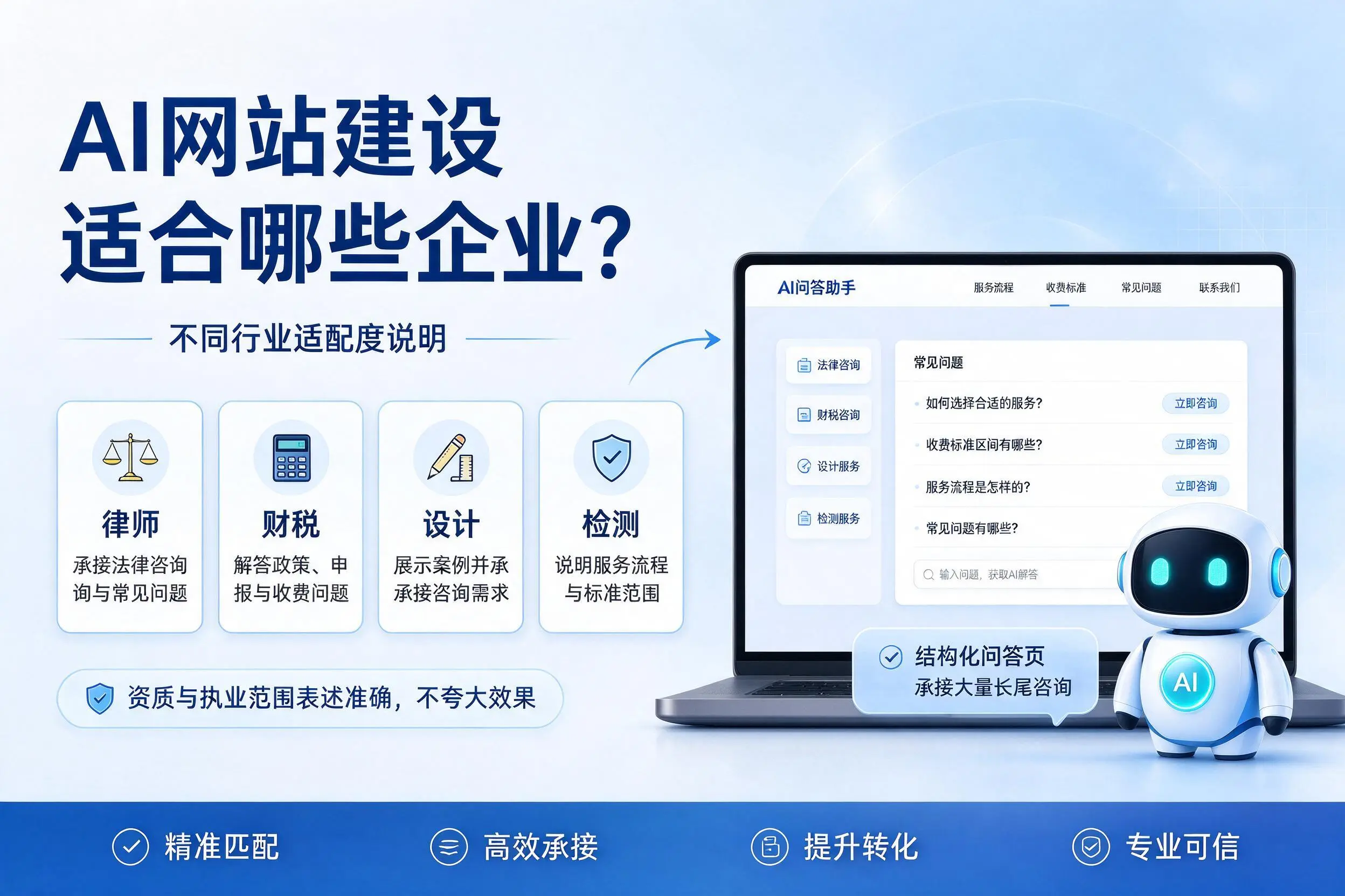 AI网站建设适合哪些企业?盘锦不同行业适配度说明